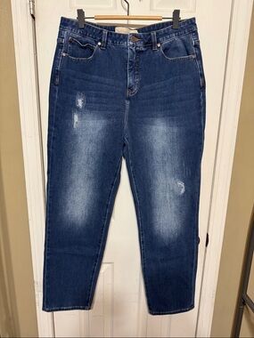 Soft Surroundings Women's Dark Blue Boyfriend Jeans